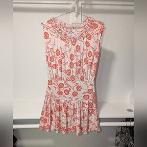 Anthropologie Leifnotes Orange Floral Dress